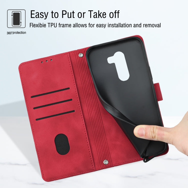 For Xiaomi Pocophone F1 Skin-feel Embossed Leather Phone Case