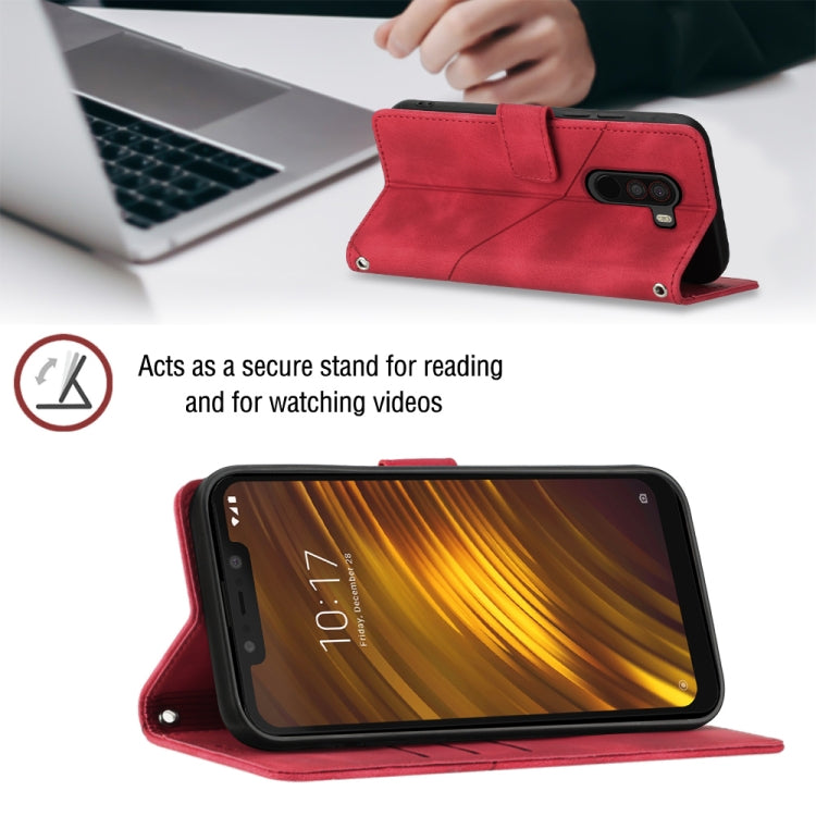 For Xiaomi Pocophone F1 Skin-feel Embossed Leather Phone Case