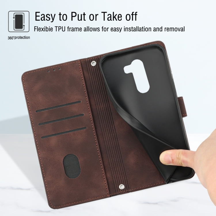 For Xiaomi Pocophone F1 Skin-feel Embossed Leather Phone Case