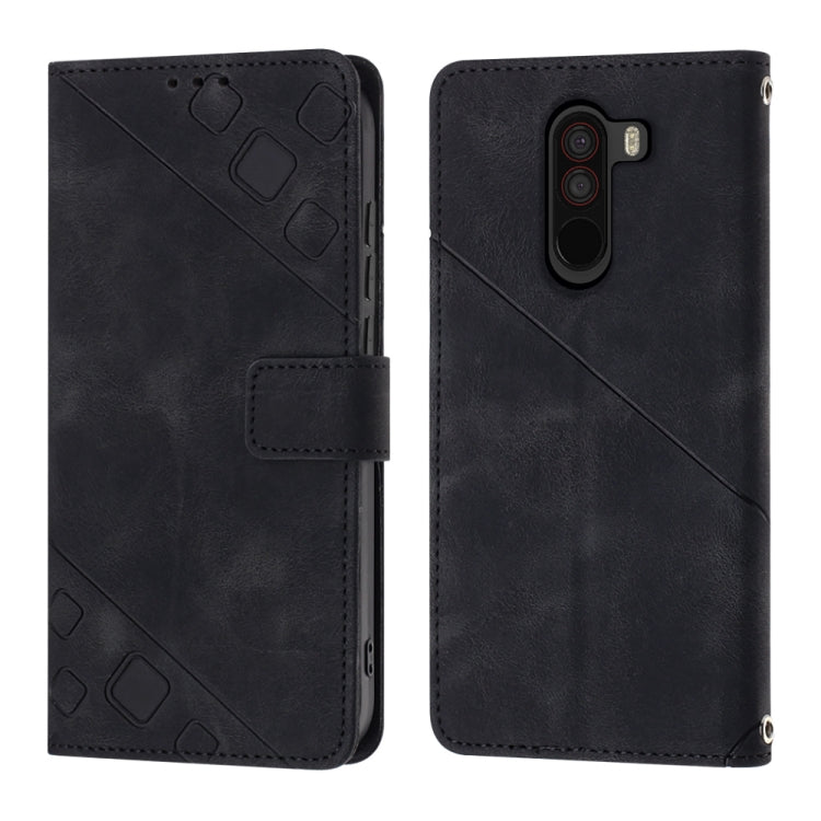 For Xiaomi Pocophone F1 Skin-feel Embossed Leather Phone Case