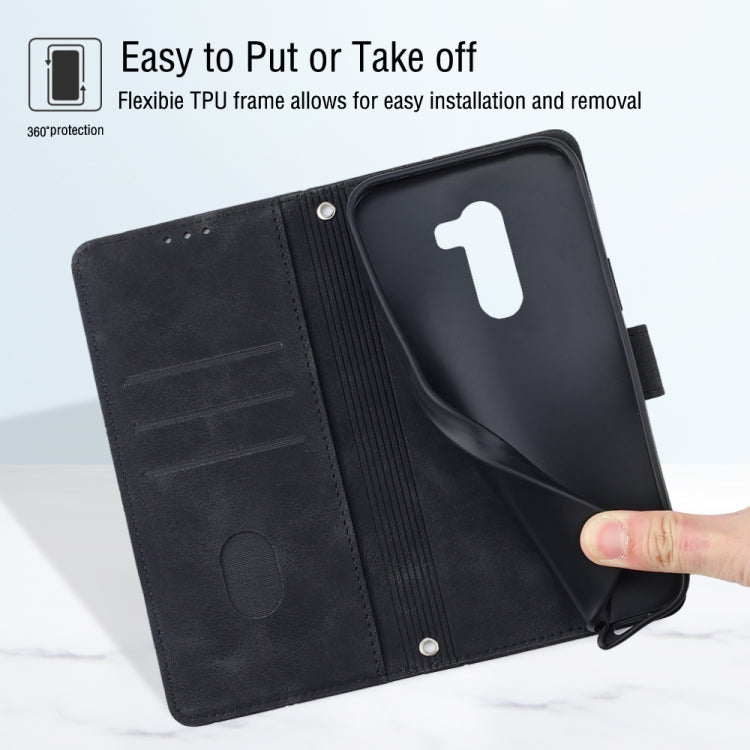 For Xiaomi Pocophone F1 Skin-feel Embossed Leather Phone Case