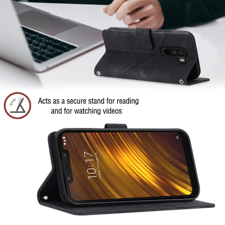 For Xiaomi Pocophone F1 Skin-feel Embossed Leather Phone Case