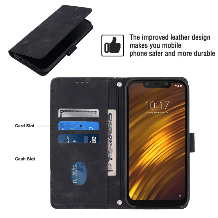 For Xiaomi Pocophone F1 Skin-feel Embossed Leather Phone Case