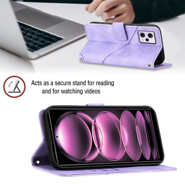 Skin-feel Embossed Leather Phone Case For Xiaomi Redmi Note 12 Pro 5G Global / Redmi Note 12 Pro 5G China