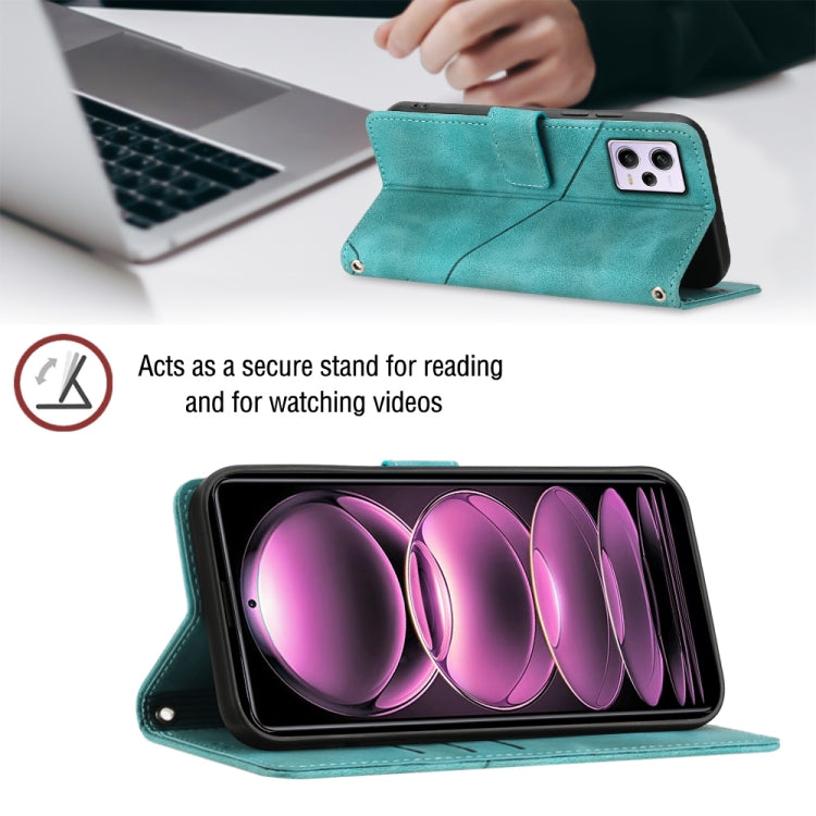 Skin-feel Embossed Leather Phone Case For Xiaomi Redmi Note 12 Pro 5G Global / Redmi Note 12 Pro 5G China