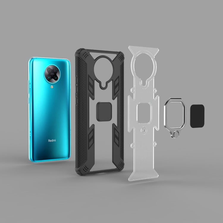 For Xiaomi Redmi K30 Pro PC + TPU Anti-fall Protective Case with Invisible Ring Holder(Black)
