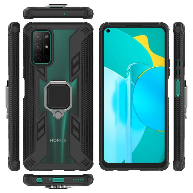 For Huawei Honor 30S PC + TPU Anti-fall Protective Case with Invisible Ring Holder(Black)