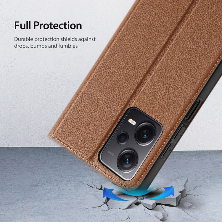 For Xiaomi Redmi Note 12 Pro+ 5G DUX DUCIS Skin X2 Series Horizontal Flip Leather Phone Case