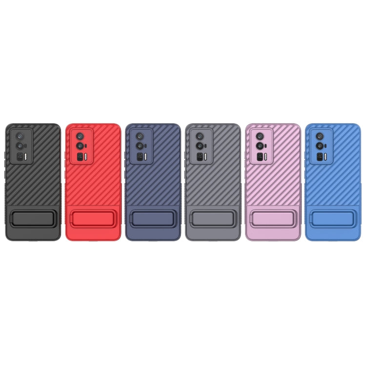 For Xiaomi Redmi K60 Wavy Texture TPU Phone Case with Lens Film