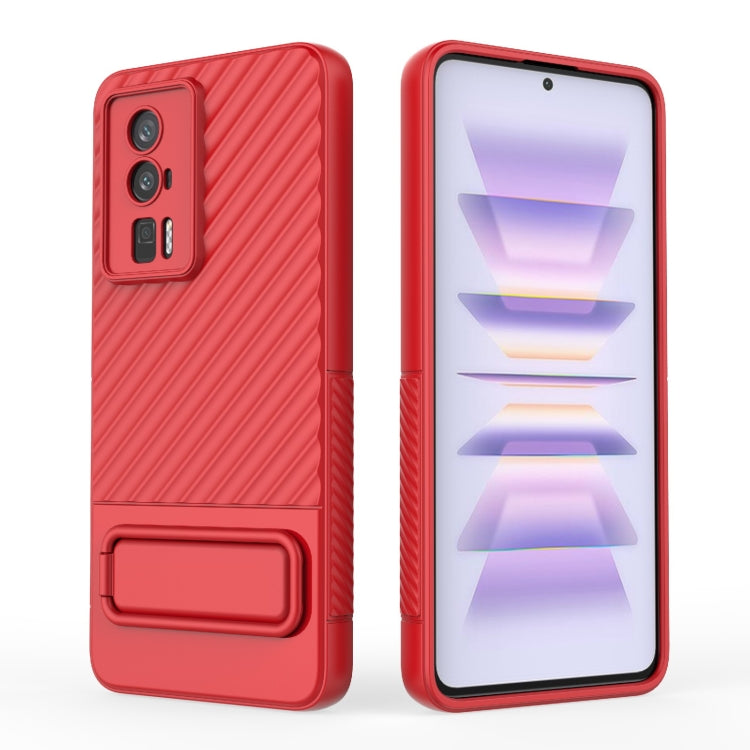 For Xiaomi Redmi K60 Wavy Texture TPU Phone Case with Lens Film