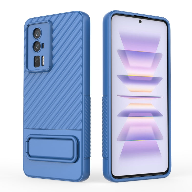 For Xiaomi Redmi K60 Wavy Texture TPU Phone Case with Lens Film