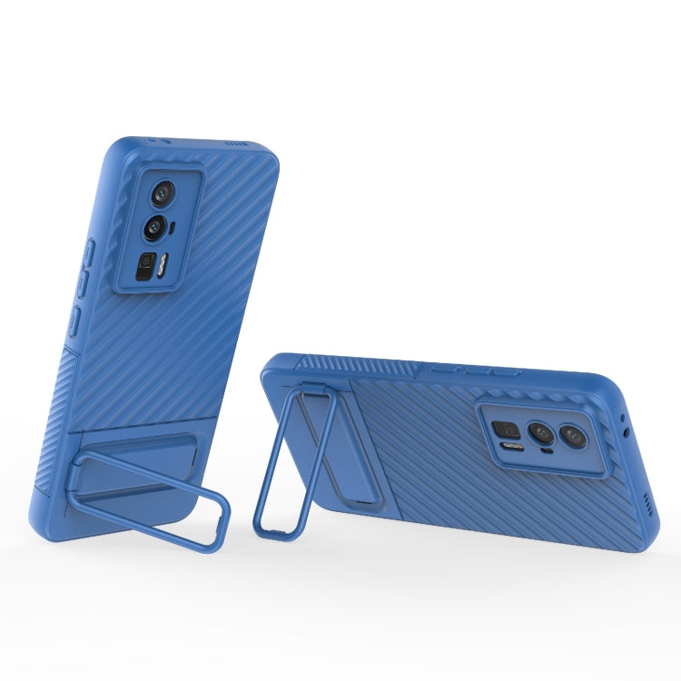 For Xiaomi Redmi K60 Wavy Texture TPU Phone Case with Lens Film