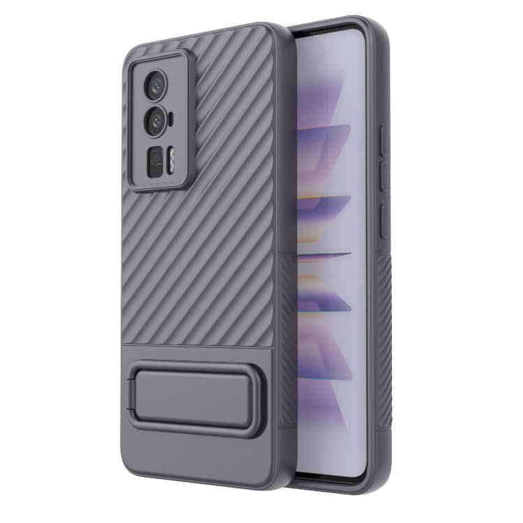 For Xiaomi Redmi K60 Wavy Texture TPU Phone Case with Lens Film