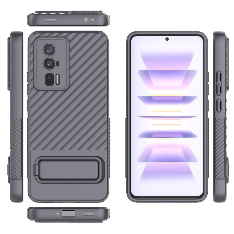 For Xiaomi Redmi K60 Wavy Texture TPU Phone Case with Lens Film