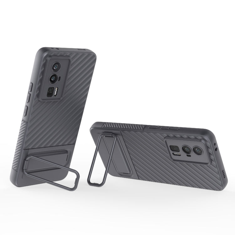 For Xiaomi Redmi K60 Wavy Texture TPU Phone Case with Lens Film