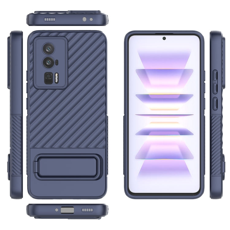 For Xiaomi Redmi K60 Wavy Texture TPU Phone Case with Lens Film