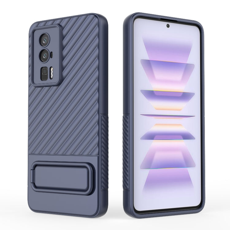 For Xiaomi Redmi K60 Wavy Texture TPU Phone Case with Lens Film