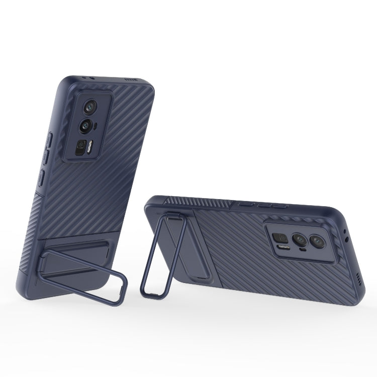 For Xiaomi Redmi K60 Wavy Texture TPU Phone Case with Lens Film