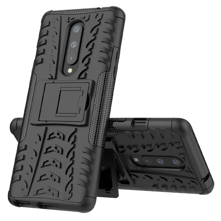 For OnePlus 8 Tire Texture Shockproof TPU + PC Protective Case with Holder