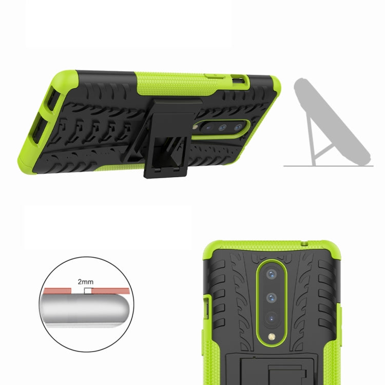 For OnePlus 8 Tire Texture Shockproof TPU + PC Protective Case with Holder
