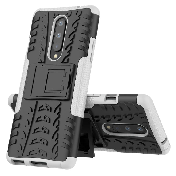 For OnePlus 8 Tire Texture Shockproof TPU + PC Protective Case with Holder