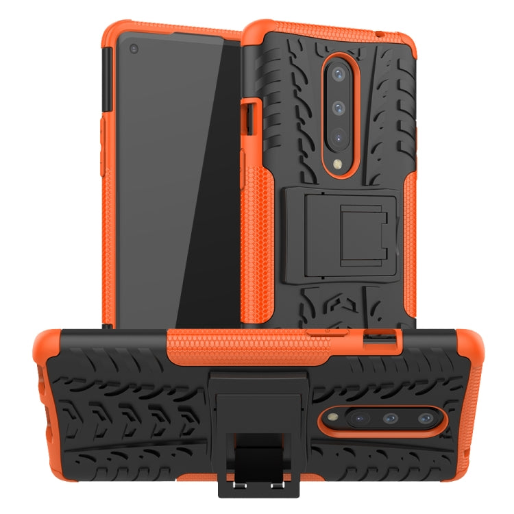 For OnePlus 8 Tire Texture Shockproof TPU + PC Protective Case with Holder