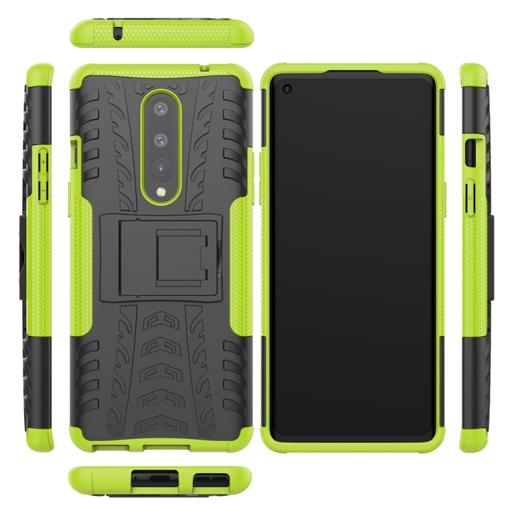 For OnePlus 8 Tire Texture Shockproof TPU + PC Protective Case with Holder