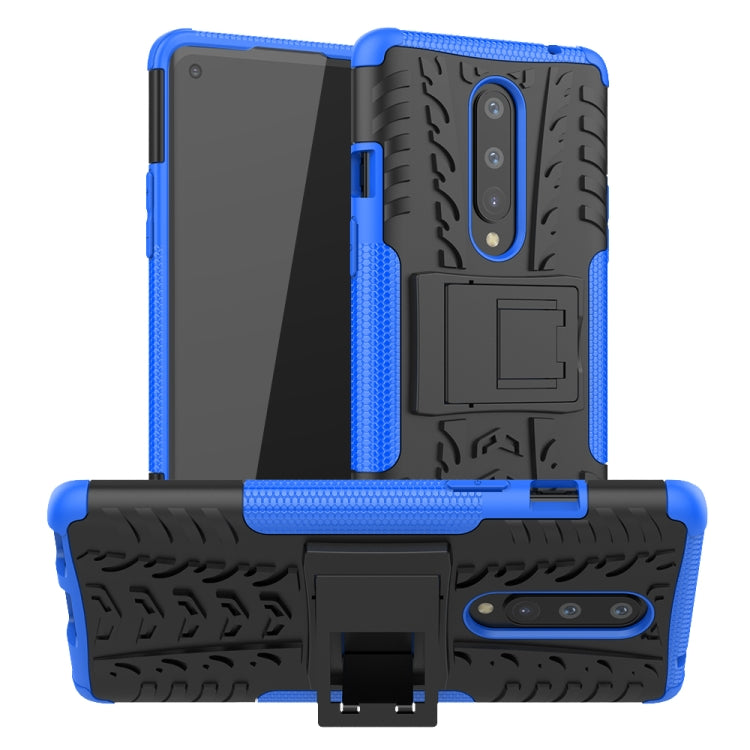 For OnePlus 8 Tire Texture Shockproof TPU + PC Protective Case with Holder