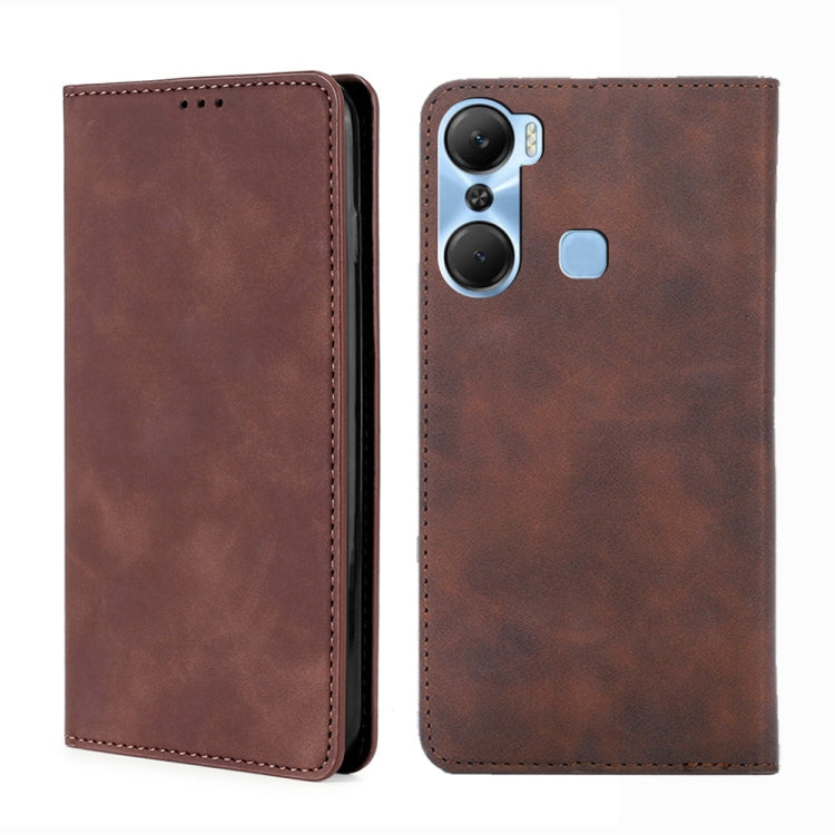 For Infinix Hot 12 Pro Skin Feel Magnetic Horizontal Flip Leather Phone Case