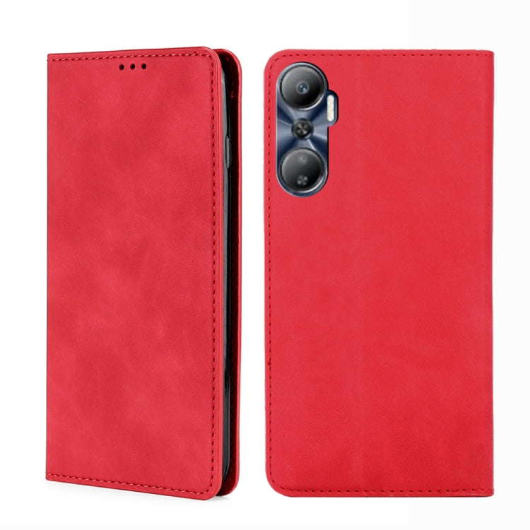 For Infinix Hot 20 4G Skin Feel Magnetic Horizontal Flip Leather Phone Case