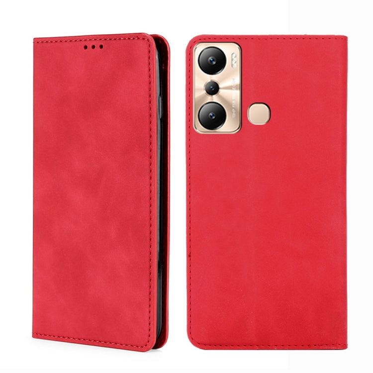 For Infinix Hot 20i Skin Feel Magnetic Horizontal Flip Leather Phone Case