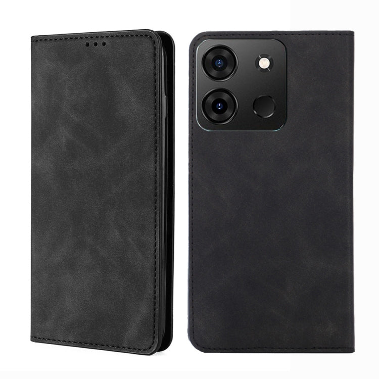 For Infinix Smart 7 Skin Feel Magnetic Horizontal Flip Leather Phone Case
