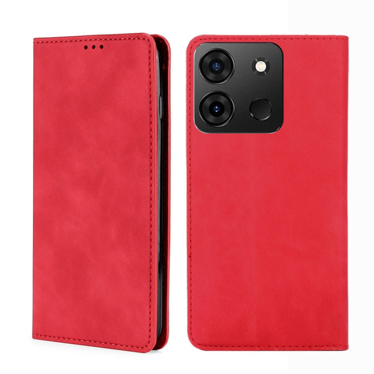 For Infinix Smart 7 Skin Feel Magnetic Horizontal Flip Leather Phone Case