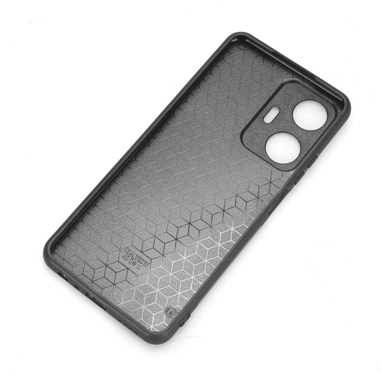 For Realme C55 Sewing Cow Pattern Skin PC + PU + TPU Phone Case