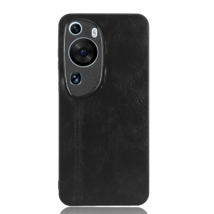 For Huawei P60 Art Sewing Cow Pattern Skin PC + PU + TPU Phone Case