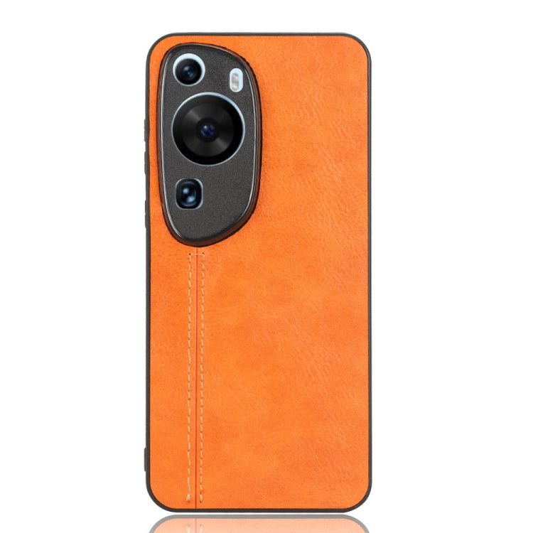 For Huawei P60 Art Sewing Cow Pattern Skin PC + PU + TPU Phone Case