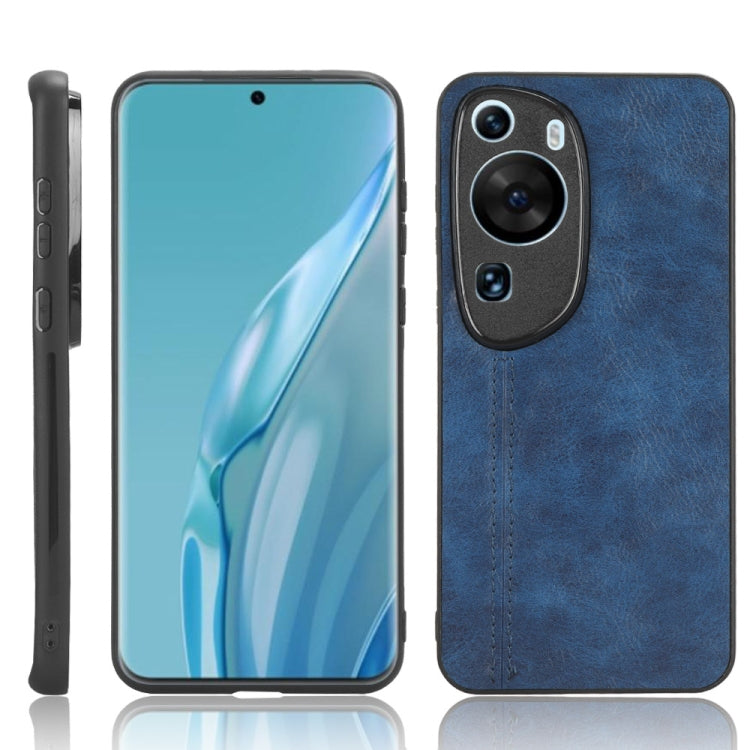 For Huawei P60 Art Sewing Cow Pattern Skin PC + PU + TPU Phone Case