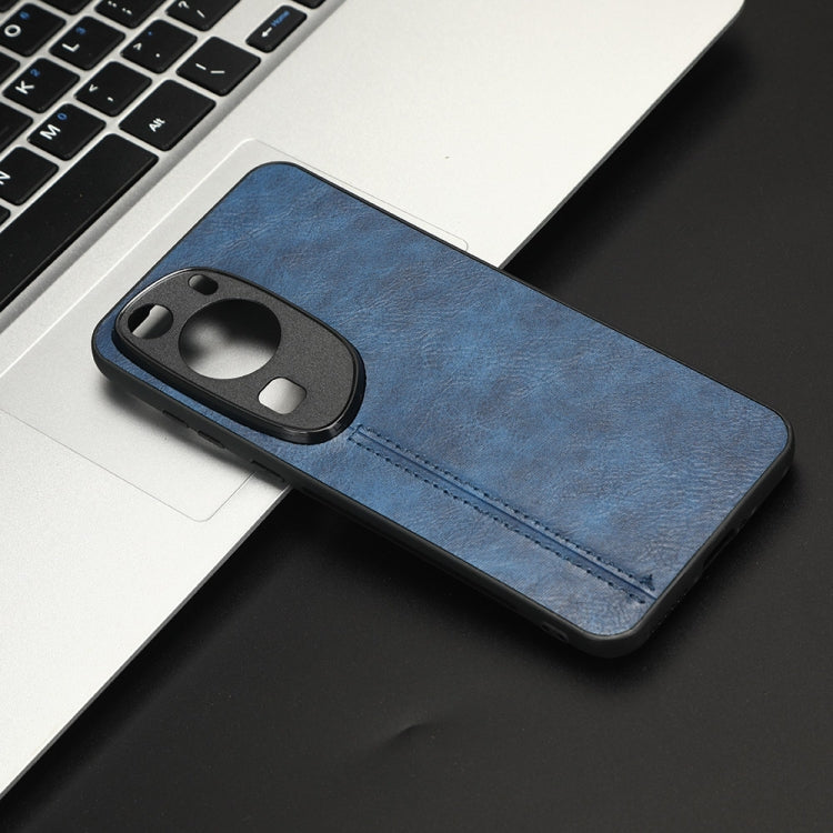 For Huawei P60 Art Sewing Cow Pattern Skin PC + PU + TPU Phone Case