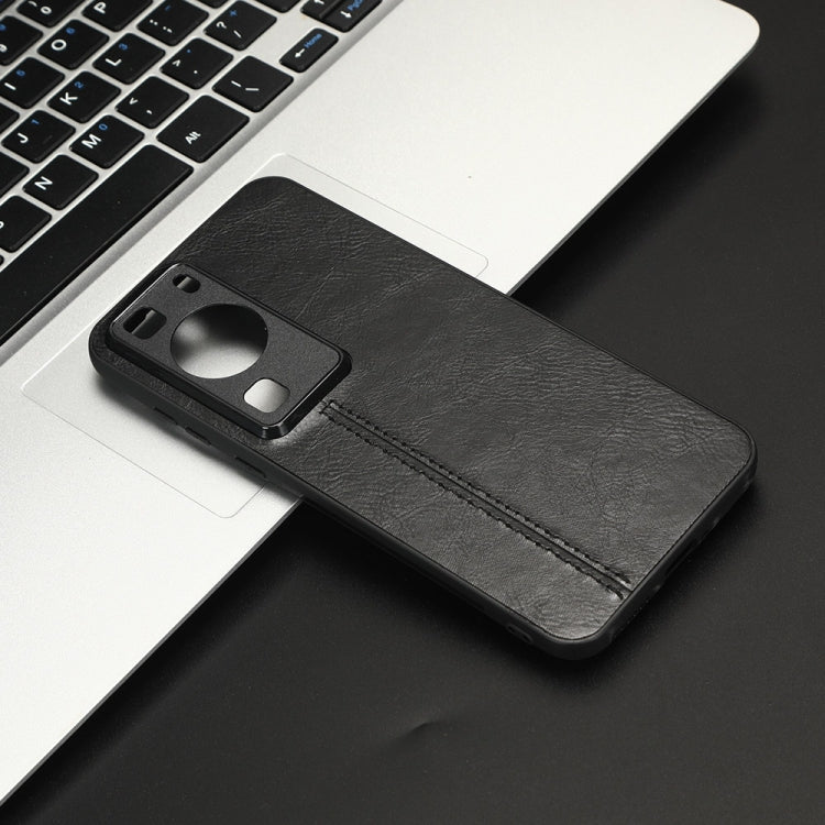 For Huawei P60 / P60 Pro Sewing Cow Pattern Skin PC + PU + TPU Phone Case