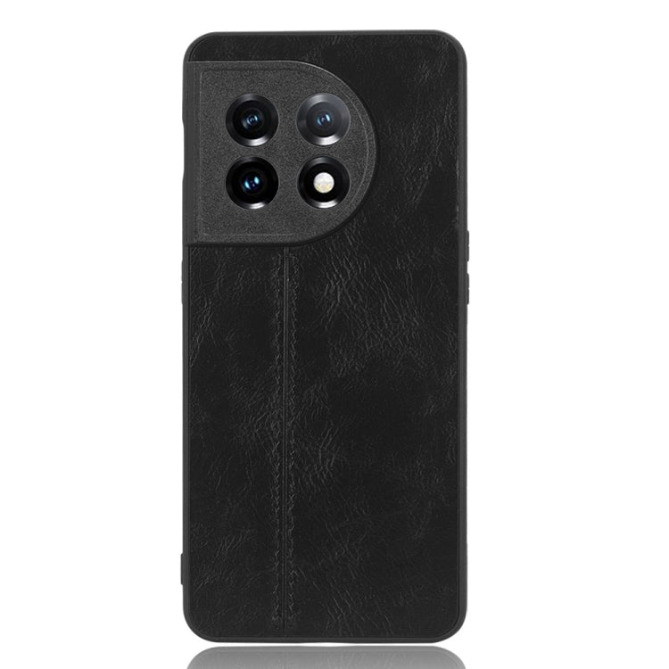 For OnePlus 11 5G Sewing Cow Pattern Skin PC + PU + TPU Phone Case