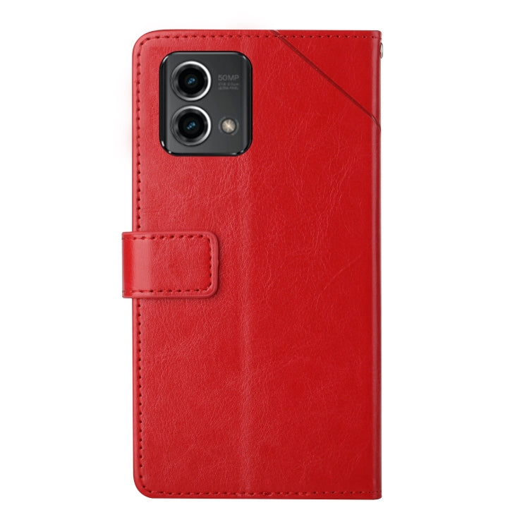 For Motorola Moto G Stylus 5G 2023 HT01 Y-shaped Pattern Flip Leather Phone Case