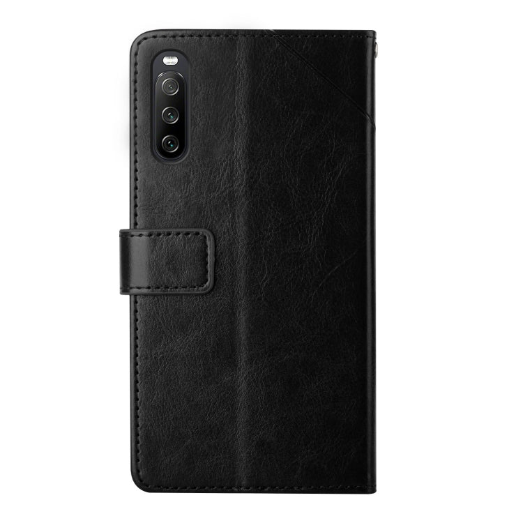 For Sony Xperia 10 V HT01 Y-shaped Pattern Flip Leather Phone Case