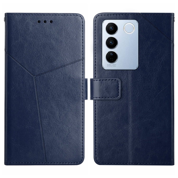 For vivo V27 HT01 Y-shaped Pattern Flip Leather Phone Case