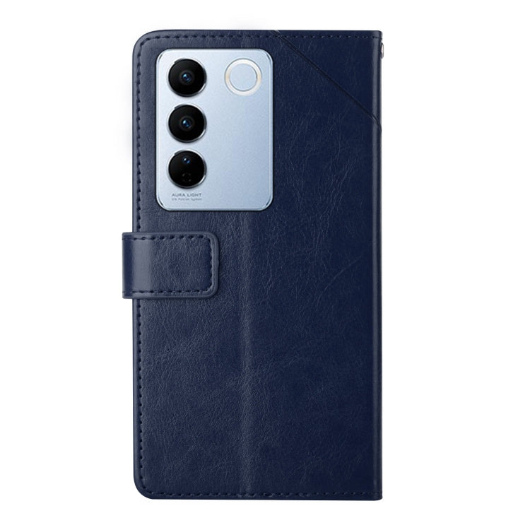For vivo V27 HT01 Y-shaped Pattern Flip Leather Phone Case