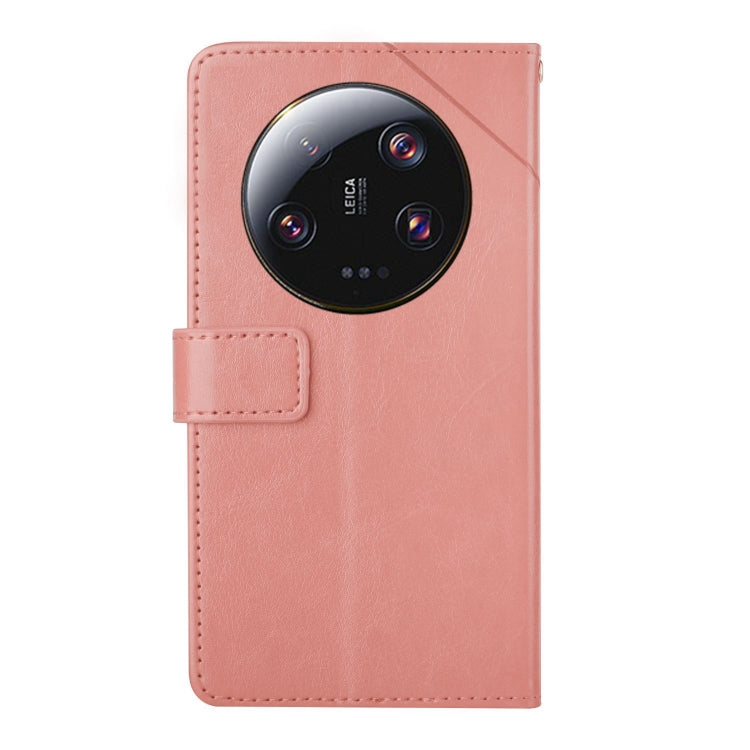For Xiaomi 13 Ultra HT01 Y-shaped Pattern Flip Leather Phone Case