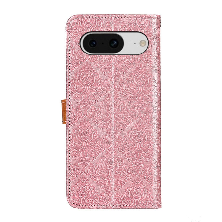 For Google Pixel 8 European Floral Embossed Copper Buckle Leather Phone Case