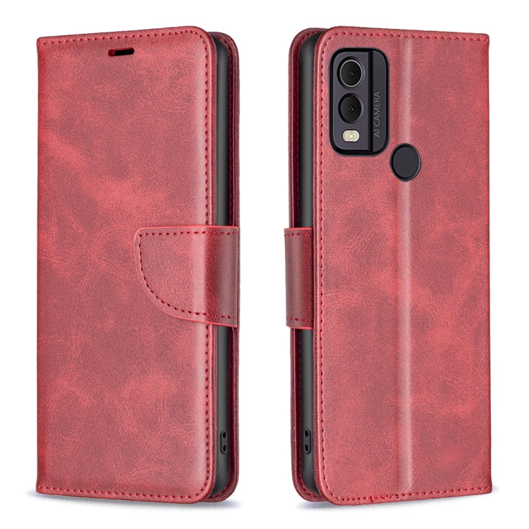 For Nokia C22 Lambskin Texture Pure Color Flip Leather Phone Case