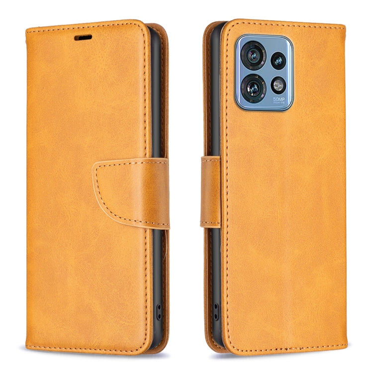 For Motorola Edge 40 Pro 5G / Moto X40 / X40 Pro Lambskin Texture Pure Color Flip Leather Phone Case