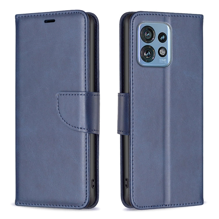 For Motorola Edge 40 Pro 5G / Moto X40 / X40 Pro Lambskin Texture Pure Color Flip Leather Phone Case