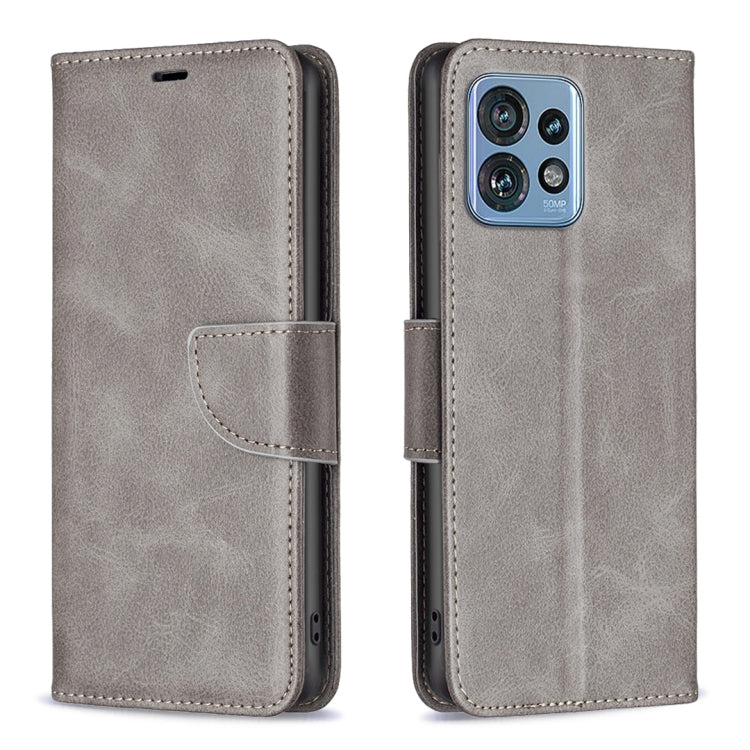 For Motorola Edge 40 Pro 5G / Moto X40 / X40 Pro Lambskin Texture Pure Color Flip Leather Phone Case